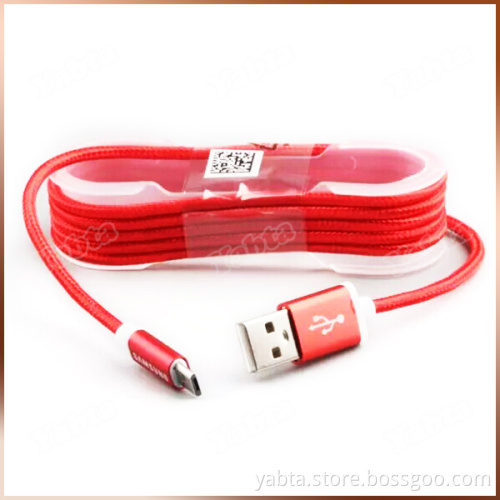 Wholesale price colorful micro braided usb cable for smartphone
